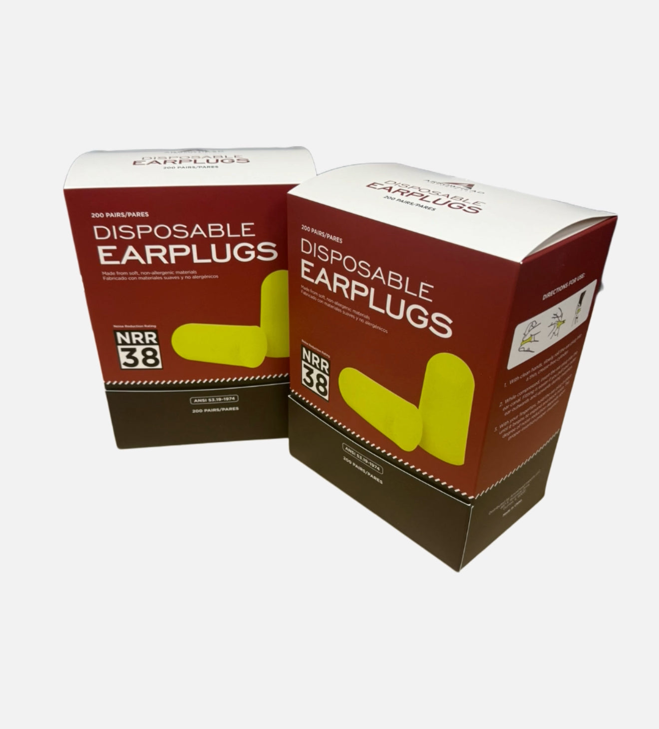 Foam Ear Protection 38dB. Box 200 Pairs